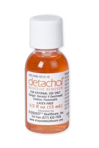 Detachol Adhesive Remover – 15mL Bottle for Safe, Easy Removal of Medical Adhesives, Bandages & Skin Tape – Alcohol and Acetone Free – Gentle on Sensitive Skin