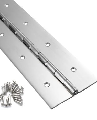 Heavy Duty Piano Hinge 36 Inch x 2 Inch Width, 0.047'' Thick Stainless Steel Continuous & Piano Hinge for Cabinet, Door, Toolbox, Wooden Box, Metal Plate, Furniture, Industrial Project