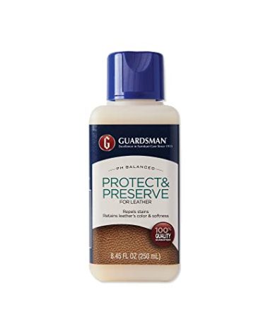 Guardsman Protect & Preserve Leather Protector for Leather Furniture & Car Interiors | Small Leather Goods and Leather Shoe Cleaner, 8.4 Fluid Ounces