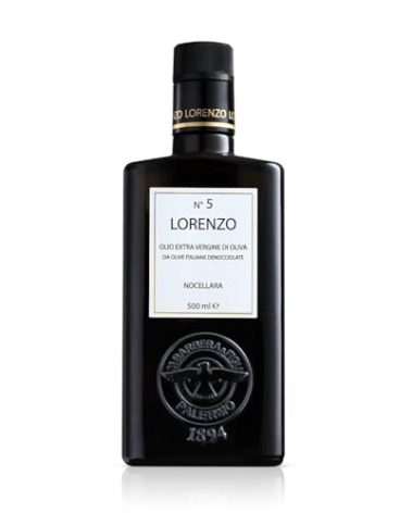 Barbera Lorenzo #5 Extra Virgin Olive Oil Fruity, Soft Nocellara del Belice Olive Flavor, Cold Extracted Authentic Sicilian Olive Oil, Fresh Harvest Imported Olive Oil From Italy 16.9 oz