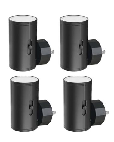 GEPLAD 4 Pack LED Night Light, Plug Into Wall, Dusk to Dawn Sensor, Soft White 3000K,Uplight & Downlight, for Bedroom, Stairway, Hallway,Bathroom Dimmable