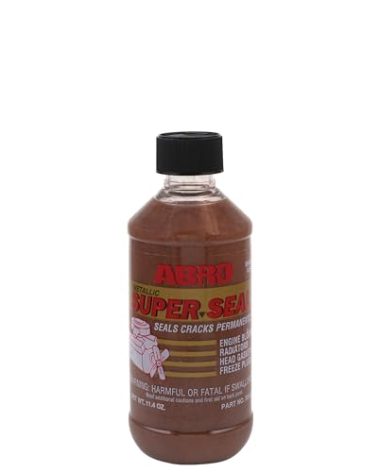 ABRO Super Seal, 11.4 oz., Permanently Seals Cracks & Holes, Copper Infused Liquid Glass Sealer, Withstands Extreme Conditions, Ideal for Engine Blocks, Radiators, Head Gaskets, & Freeze Plugs (1)