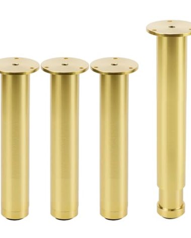 UTALIND 4 Pcs Gold Adjustable Sofa Legs Metal Modern Furniture Legs for Cabinet Couch Dresser Closet, Height 20cm/8"