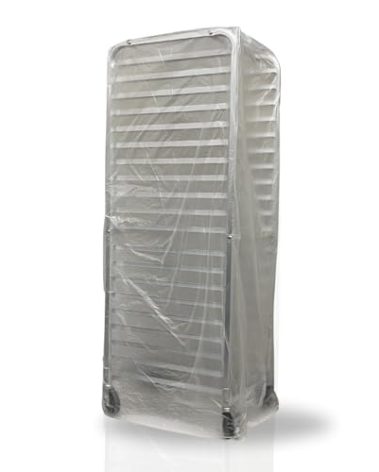 FSE Disposable Commercial Grade Sheet Pan/Bun Pan Rack Covers, 20.25" W x 26" D x 69" H, Clear, 50 Count