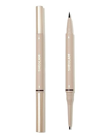 SHEGLAM Dual-Sided Eyebrow Pencils Cream Waterproof Long Lasting Eye brow Pen Makeup - Chocolate