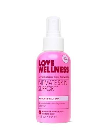 Love Wellness Intimate Skin Support I FDA-Cleared Cleanser Spray I Removes Buildup & Soothes Irritated Skin, Hypochlorous Acid Formula, pH Balanced & Fragrance Free, 4 fl oz