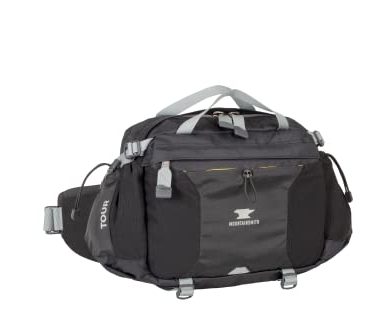Mountainsmith Tour Lumbar Waist pack, Running, Hiking, Cycling, Travel, and Outdoor Sport Activities with Dual Water Bottle Holders, Grey Black