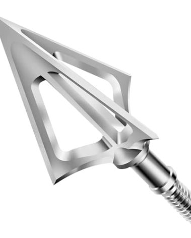 KEAUP 6 Pack Hunting Broadhead 100 Grain 420 Stainless Steel Fixed Blade Broadhead Arrow Tips Archery Arrowhead for Crossbow and Compound Bow