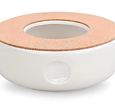Ceramic Teapot Warmer, Teapot Heater, Tea Light Warmer, Suitable for Teapot and Mugs, 6 Inches (Candles not Included)