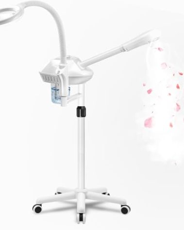 Professional Facial Steamer for Deep Hydration,2in1 Ozone Face Steamer with 5X Magnifying Lamp,Suitable for Home Use or Beauty Spa Deep Cleansing and Hydration