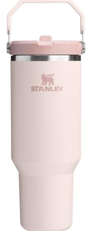 Stanley IceFlow 2.0 Flip Straw Tumbler with Handle 40 oz | Twist On Lid and Flip Up Straw | Leak Resistant Water Bottle | Insulated Stainless Steel | BPA-Free | Rose Quartz