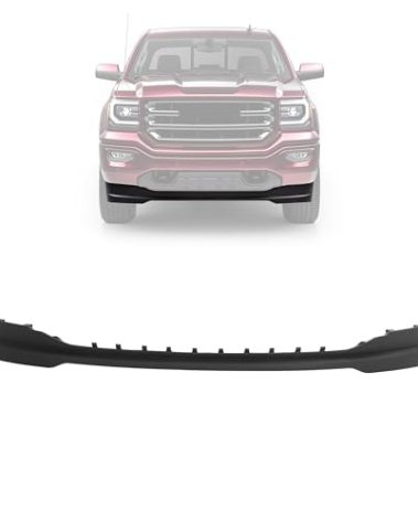 KUAFU Front Lower Bumper Valance Panel Compatible with 2016-2019 GMC Sierra 1500 Replacement For 23381985 GM1092251 Air Dam Deflector Black Plastic