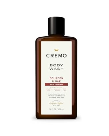 Cremo Body Wash Men, A Sophisticated Blend of Distillers Spice, Fine Bourbon and White Oak, 16 Fl Oz