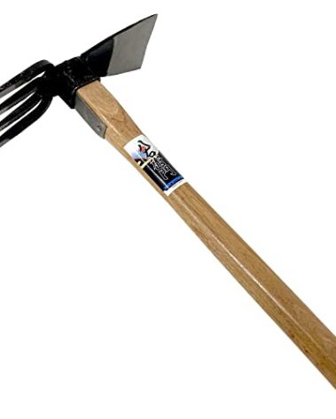 HACHIEMON Japanese Craftsmanship Garden Hand Tool Hoe and Cultivator Hand Tiller - Sturdy and Sharp