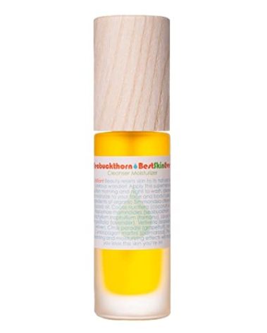 Living Libations - Organic Best Skin Ever All-In-One Facial Cleanser, Exfoliator + Moisturizer | Natural, Wildcrafted, Vegan Clean Beauty (Seabuckthorn, 1 fl oz | 30 ml)