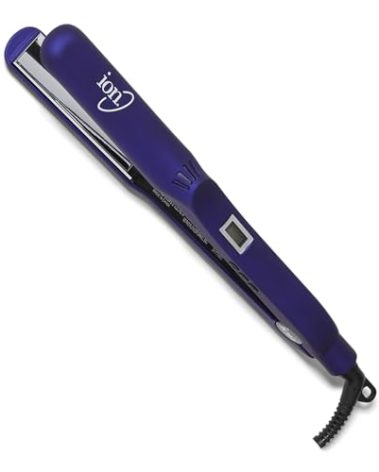 ion Titanium Gator Digital Flat Iron, 1 inch, Straighten, Curl, or Flip Hair, Heats up to 450°F, Digital Display, Dual Voltage