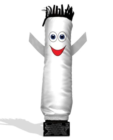 LookOurWay Air Dancers Mini Inflatable Tube Man Set - 29" Wacky Waving Inflatable Tube Guy with Blower for Desktop Advertising - White