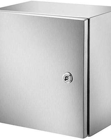 Steel Electrical Box 12" x 12" x 8" Electrical Enclosure Box 304 Stainless Steel Electronic Equipment Enclosure Box IP65 Weatherproof Wall-Mounted Metal Electrical Enclosure with Mounting Plate
