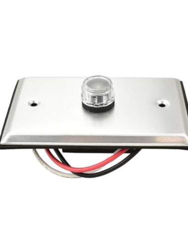 J.LUMI YCA1031 Photocell Sensor for Outdoor Lights, 120V AC Post Eye Photocontrol with Wall Plate, Button Photocontrol, Dusk to Dawn Light Control, UL Listed
