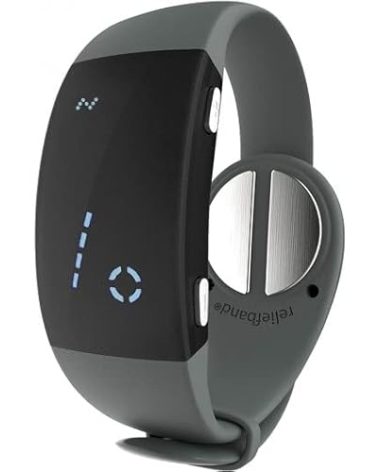Reliefband Premier Anti-Nausea Wristband for Motion Sickness, Morning Sickness, Travel & Vomiting Relief - Motion Sickness Wristband FDA Cleared Drug-Free, Fast-Acting, Nausea Relief Band (Charcoal)