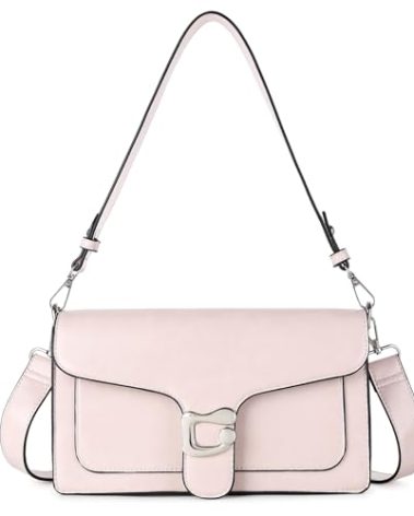 Travistar Small Crossbody Bags for Women - Cute Shoulder Bag Vintage Leather Purses for Women Cross Body Purse Trendy Elegant Satchel Handbags Designer Evening Bag Clutch Purses with 2 Straps Pink