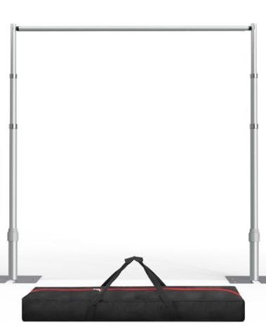 EMART 10x10ft Heavy Duty Backdrop Stand Kit, Adjustable Pipe and Drape Photo Booth Frame for Wedding, Party, Christmas, Birthday Decorations
