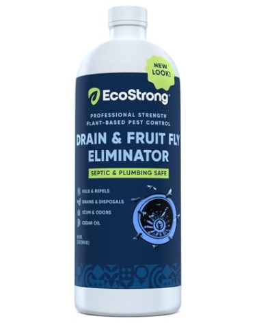 Fruit Fly Drain Treatment | Drain Fly Eliminator | Eliminates Gnats, Sewer Flies and More - Works in All Drains - 32 Fl Oz