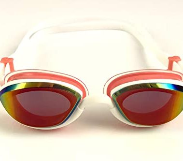 Snake & Pig Basilisk Swimming Goggles, Comfortable Fit for Adult Men Women Youth Kids Children (Pink and White)