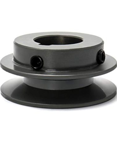 QWORK Single Groove Web Sheaves, 2.45"OD 1"Bore V-Belt Sheave, A Belt Section, Cast Iron,for V-Belt,AK24-1
