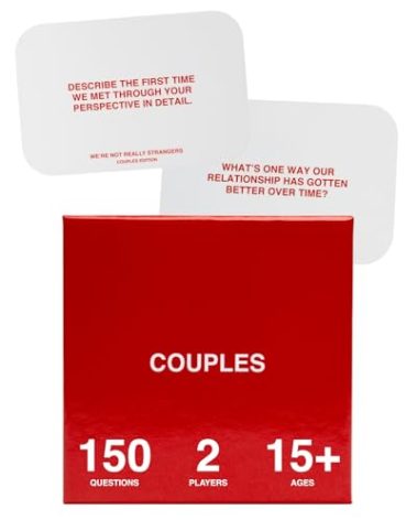 WE'RE NOT REALLY STRANGERS Couples Edition Card Game - 150 Conversation Cards for Couples - 2 Player Game for Memorable Date and Game Nights, Meaningful Games for Adults and Teens, Ages 15+, 2 Players