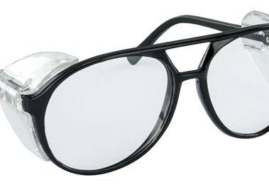 SAS Safety 5125 Classic Safety Glasses with Polybag, Black Frame/Clear Lens