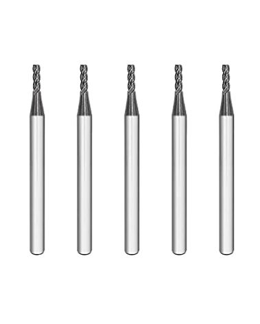 SPEED TIGER Micrograin Carbide Square End Mill - 4 Flute - ISE1/16 4T (5 Pieces, 1/16") - for Milling Alloy Steels, Hardened Steel, Metal & More – Mill Bits Sets for DIYers & Professionals