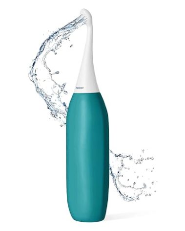 HappyPo The Original XL Butt Shower - Portable Bidet with 50% More Volume - The Easy-Bidet 2.0 Replaces Wet Wipes and Shower Toilet - Portable Bum Spray for Travel - Turquoise