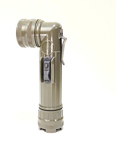 Fulton N-47 Waterproof Right Angle Flashlight, Battery Powered, Olive Drab