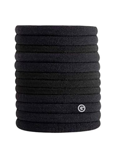 GIMME Bands Fine Hair Ties | No Break Microfiber Fine Hair Elastics | A Firm Yet Gentle All Day Hold with No Snagging, Dents, or Breakage | Black Onyx