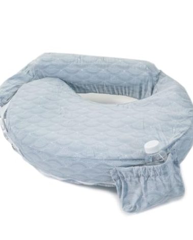 My Brest Friend Inflatable Travel Nursing Pillow for Breastfeeding, Bottlefeeding & Posture Support with Slipcover, Horizon