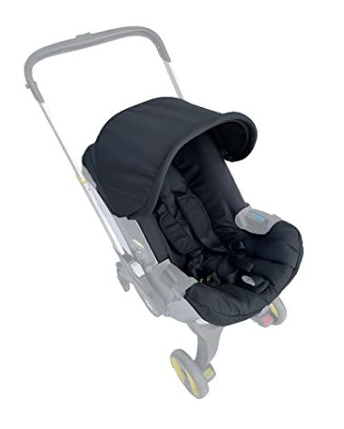 Seat Cushion Changing Kits Clothes, Sun Shade, Stroller Canopy Compatible with Doona Car Seat & Stroller (Black)