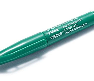 Viscot Mini EZ Removeable Ink Skin Marker Green 10 Pack