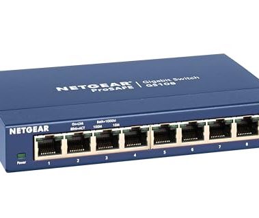 NETGEAR 8-Port Gigabit Ethernet Unmanaged Switch (GS108) - Desktop or Wall Mount, and Limited Lifetime Protection