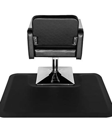 OmySalon 3' x 4' Barber Floor Mat Anti Fatigue for Stylist Standing, 1/2'' Thick Comfort Matt Square Base for Salon Styling Chair, Hair Cutting Hairdressing Beauty Equipment