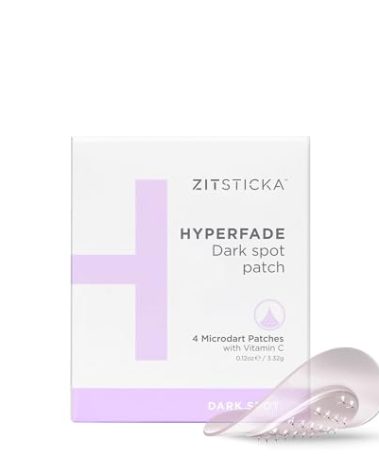 ZitSticka Hyperfade Microdart Pimple Patch, Targets Post-Zit Blemishes, Hydrates & Evens Skin Tone, With Hyaluronic Acid & Vitamin C for Clear, Smooth-Looking Skin (4 count)