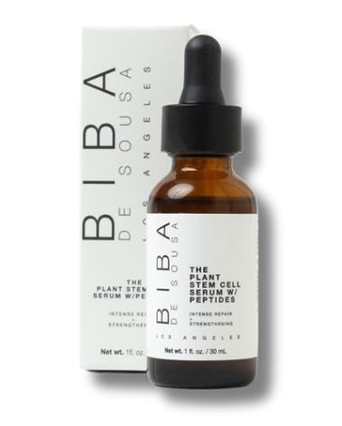 BIBA DE SOUSA The Plant Stem Cell Peptide Serum - Intense Repair, Hydration & Youthful Glow with Plant Peptides, Hyaluronic Acid, Antioxidants, Vit B5 (1oz)