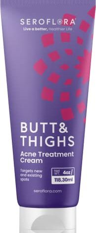 Butt Acne Clearing Treatment Cream - Reduce Bum Acne, Pimples & Zits - Clearing Acne Lotion for Buttocks - 2% Salicylic Acid for Acne Prone Skin (4oz) Made in USA.