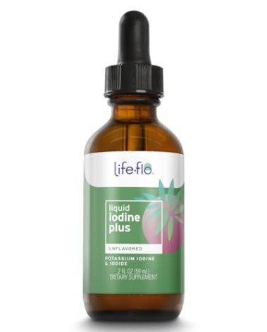 Life-flo Liquid Iodine Plus 150 mcg, Iodine Supplement for Thyroid Support,* Healthy Energy & Metabolism Formula* with Iodine & Potassium Iodide, Unflavored Liquid Drops, Approx. 450 Servings, 2 fl oz