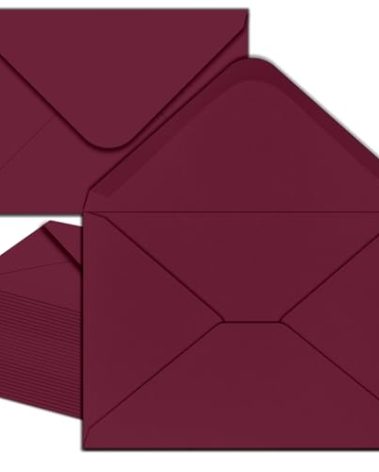50 Pack 4 x 6 Envelopes Burgundy/Wine Red A4 Envelopes for Invitations, Printable, Self Seal for Weddings, Invitations, Photos, Postcards, Greeting Cards, Mailing