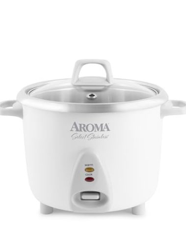 Aroma Housewares Select Stainless Rice Cooker & Warmer with Uncoated Inner Pot, 14-Cup(cooked) / 3Qt, ARC-757SG