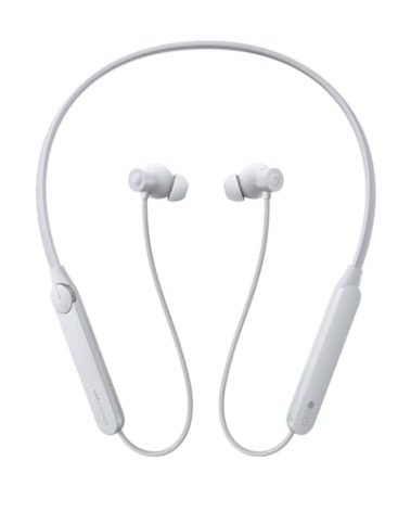 CMF Neckband Pro Bluetooth Headphones,50dB Hybrid Active Noise Cancelling Earbuds with 5 HD Mics,IP55 BT5.3 37Hours Long Play time Dual Device Connection Neckband Headphones-Light Grey