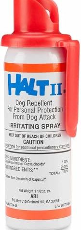 HALT II DOG REPELLENT SPRAY Repeller 1.5 oz Stop Agressive Dog Attack BIKE BICYCLE