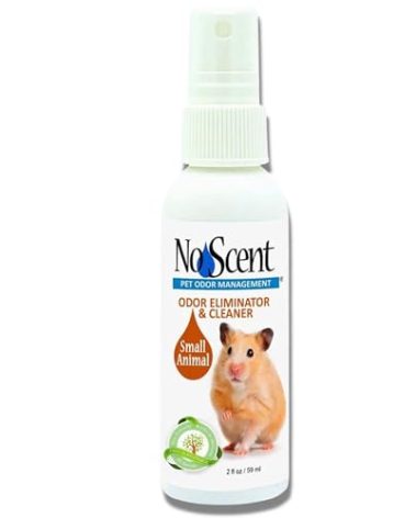 No Scent Small Animal Guinea Pig Cage Cleaner | Hamster & Rabbit Habitat Pet Odor Spray (2 Fl Oz / 59 mL)