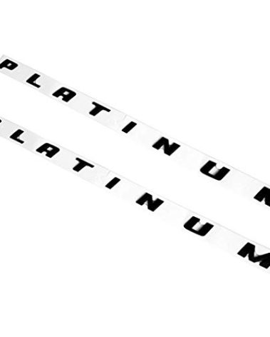 2pcs Platinum Emblem, 3D Platinum 29inch Side Badge Nameplate Replacement Decal Sticker for Ford F150 F250 F350 (Black)